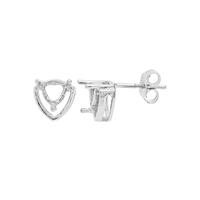 925 Sterling Silver Triangle Earrings Mount (To fit 5x5mm gemstone) - 1 Pair