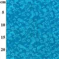 Turquoise Blender Oriental Flowers 100% Cotton Fabric 0.5m
