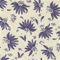 Moda Wild Iris Heads Cream Fabric 0.5m