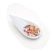 Czech Dagger Beads - Crystal Orange Rainbow, 5x16mm (25pcs)
