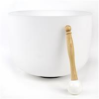 12 Inch Frosted Crystal Singing Bowl With Storage Bag 