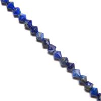 25cts Natural Colour Lapis Lazuli Faceted Bicones Approx 4x4mm, 38cm Strand