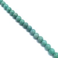 105 Cts Amazonite Plain Rounds Approx 6mm, 38cm Strands