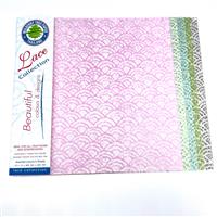 MULBERRY TREE PAPER - Pastel Lace Pack, 5 sheet bundle of assorted colours, made from natuarally harvested materials- 12 x 12