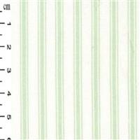 Mint Stripes on White Cotton Poplin Fabric 0.5m