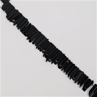 420cts Black Obsidian Graduated Stick Approx 6x19 to 7x40mm, 38cm 