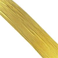 12" Gold Coloured Silver Plated Copper French Wire Approx 0.70mm (20pcs)