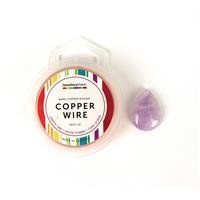 Lavender Fields; Amethyst Pear Cabochon & 10m Bare Copper Wire, 0.4mm