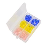 6mm Glass Bicone Box Set (100pcs Pink, 100pcs Blue, 100pcs Yellow)