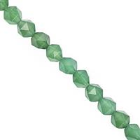 95cts Green Onyx Faceted Star Cut Approx 7 to 7.50mm, 28cm Strand