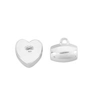 925 Sterling Silver Claire Macdonald Exclusive Spacer Beads Approx 11mm, 2pcs (ID 3.5mm Heart & Rice)