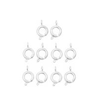 Silver Plated Base Metal Bolt Ring Clasp, 7mm (10pcs/Pack)