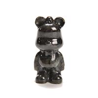 30cts Type A Black Jadeite Tokyo Bear Approx 14x30mm, 1pc