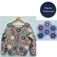 Adventures in Crafting Hipster Flower Power Cardigan Kit