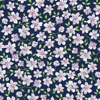 Briarwood Floral Vine Navy Fabric 0.5m
