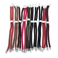 Silver Plated Base Metal Rope Slider Bracelets 10pcs Approx 20cm