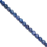 230cts Natural Kyanite Plain Rounds Approx 8mm, 38cm Strand