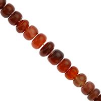 115cts Botswana Agate Smooth Roundels Approx 6x4 to 10x6mm, 19cm Strand With Spacers