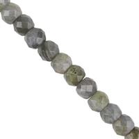 290cts Labradorite Faceted Rondelles Approx 10x7mm, 38cm Strand