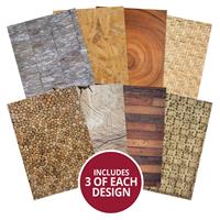 Adorable Scorable Pattern Packs - Wonderful Wood, 24 x A4 350gsm Matt-tastic Adorable Scorable sheets 