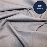Grey Stretch Linen Viscose Fabric Bundle (3.5m)