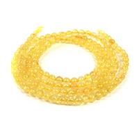 314.50cts Citrine Plain Round Approx 6mm, 1 Metre Strand