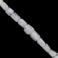 88cts Rainbow Moonstone Faceted Tumble Approx 7x5.5mm to 12x8.5mm, 17cm Strand 