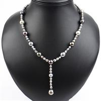Tahitian Round & Potato Shape Cultured Pearl Sterling Silver Necklace