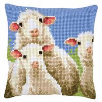 Curious Sheep Needlepoint Cushion Kit