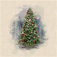 Christmas Tree Linen-Look Panel (0.46m x 0.46m)