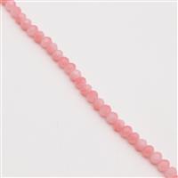 Hot Pink Glass Faceted Rondelles Approx 6x4.5mm, 2m Strand
