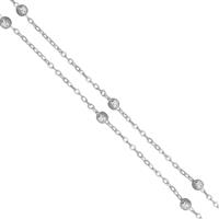 10m Silver Plated Base Metal Satellite Oval Link Chain Approx 2x1mm & Ball Approx 3mm 1Pcs