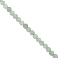 14cts Green Quartz Faceted Round Approx 2mm, 30cm Beads Strand