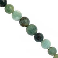 35cts Grandidierite Graduated Plain Round Approx 3 to 7mm, 20cm Strand with spacer
