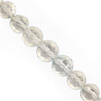 35cts White Topaz Faceted Round Approx 4 to 7mm, 20cm Strand With Spacers