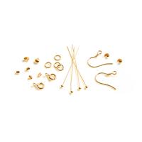 Gold Plated 925 Sterling Silver Basic Findings Pack 20pc