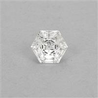 3.5ct White Quartz Special Cut (Flower Grid) Hexagon Approx 10mm (N) 