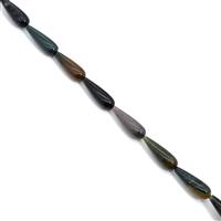 245cts Fancy Jasper Long Drops Approx 10x30mm, 38cm Gemstone Strand