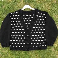 Adventures in Crafting Enchanting (Black & Natural) Feel the Love Cardigan Kit. Save 20%