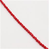 Fire Polished Red Beads, 4mm (38pcs)
