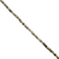 40cts Labradorite Faceted Rondelles Approx 3x4mm, 38cm Strand