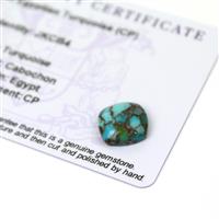4cts Egyptian Turquoise 12x12mm Cushion  (CP)