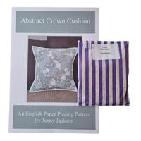 Jenny Jackson Abstract Crown Cushion EPP Pattern plus 69 Paper Pieces