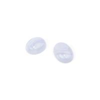 12.50cts Blue Lace Agate Oval Cabochons Approx 12 to 16mm (Set Of 2)