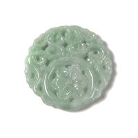 100cts Type A  Jadeite Hollow Carving Flower Pendant, Approx 50mm, 1pcs