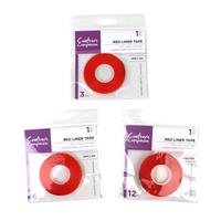 Crafters Companion Red Liner Double Sided Tape: 3mm, 6mm & 12mm