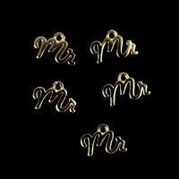 Rose Gold Plated 925 Sterling Silver Mr Charms Approx 7x10mm 5pcs