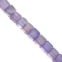 110cts Lavender Fluorite Smooth Cube Approx 6 to 8mm, 13cm Strand