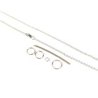 935 Argentium Bundle (9mm, 3mm & 2 x 7mm Jump Rings, 4cm x 1mm Wire, Trace Chain 18Inch)