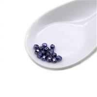 Czech Fire Polished Beads – Crystal Violet Metallic Ice, 4mm (15pk)